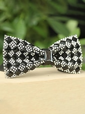 Недорогие Мужские украшения-мужской галстук-бабочка с кристаллами на Рождество, разноцветный, праздничный стиль, с узором из страз и бусин, идеально подходит для праздничных вечеринок и официальных мероприятий