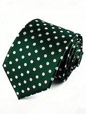 billiga Herrslipsar &amp;amp; flugor-herrslips i polyester, prickigt mönster, flera färger, perfekt för jul och formella tillfällen