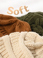 ieftine Pălării de damă-Căciulă tricotată pentru femei – disponibilă în mai multe culori, moale și elastică pentru o potrivire confortabilă, perfectă pentru iarnă și ținute casual.