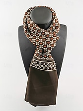 ieftine Cravate și papion pentru bărbați-Eșarfă bărbătească din poliester cu imprimeu floral paisley – design elegant, opțiuni multiple de culoare pentru ocazii formale și casual