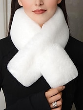 preiswerte Schals für Damen-Unisex-Schal aus Kunstpelz, weiches und warmes Material, vielseitig tragbar, perfekt für Wintermode und als Weihnachtsgeschenk, in verschiedenen Farben erhältlich