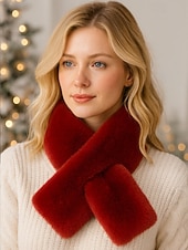 preiswerte Schals für Damen-Unisex-Schal aus Kunstpelz, weiches und warmes Material, vielseitig tragbar, perfekt für Wintermode und als Weihnachtsgeschenk, in verschiedenen Farben erhältlich