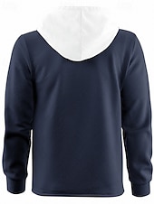 abordables Vestes Décontractées-Homme Veste Légère Veste Décontractée Veste à Capuche Extérieur Occasionnel Avec Poches Automne Hiver Bloc de Couleur Streetwear Quotidien À capuche Régulier Noir Blanche bleu marine Kaki Grise Veste