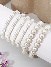 preiswerte Hochzeit ACC-Elegantes, mehrlagiges Perlenarmband für Damen – ein mit Kunstperlen besetztes Hochzeitsaccessoire für Bräute und Brautjungfern&amp;amp;formelle Anlässe