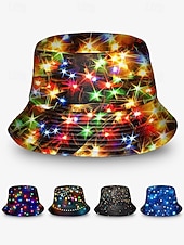 halpa Naisten hatut-Miesten jouluinen kalahattu - useita värejä, LED-valokuvio, polyesterimateriaalia, täydellinen juhla-asuihin ja juhliin