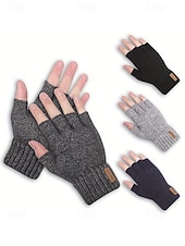 Χαμηλού Κόστους Ανδρικά γάντια-Ανδρικά γάντια χωρίς δάχτυλα - άνετο πλεκτό σχέδιο, πολλά χρώματα, ζεστό και κομψό χειμερινό αξεσουάρ για καθημερινή χρήση, γραφείο και υπαίθριες δραστηριότητες