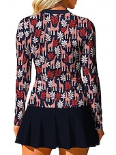 halpa Naisten paita-Naisten Eläin Piirretty Kasvit Kukat Yläosat Pusero Urheilupaita Poolopaita Pitkähihainen Vetoketju Perinteinen Urheilullinen UPF50+ UV-vastustuskykyinen Kouluttaja UV suoja Erittäin elastinen