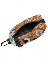 cheap Graphic Print Bags-Men's Christmas Sling Bag - Multiple Fun Patterns, Santa, Reindeer &amp; Gingerbread Designs, Adjustable Strap, Perfect for Holiday Gifts, Casual Wear and Festive Occasions.