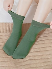 Недорогие Женские носки-Женские утолщенные термоноски - комплект из 4 пар, мягкие и теплые, идеально подходят для зимы, холодной погоды и в качестве подарка на праздники