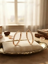 baratos Brinco Feminino-Brincos de argola elegantes com cristais transparentes brilhantes – brincos pendentes em aço inoxidável banhado a ouro e prata.