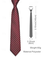 billiga Herrslipsar &amp;amp; flugor-herrslips i polyester, prickigt mönster, flera färger, perfekt för jul och formella tillfällen