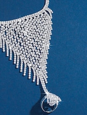 ieftine Bratara de dama-Brățară de mână pentru femei cu franjuri strălucitoare și strasuri - bijuterii de lux cu manșetă din plasă pentru petreceri, evenimente de seară &amp;ocazii speciale