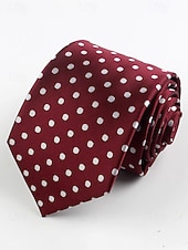 billiga Herrslipsar &amp;amp; flugor-herrslips i polyester, prickigt mönster, flera färger, perfekt för jul och formella tillfällen