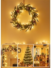 abordables Guirlandes lumineuses à brancher-Guirlande Lumières en Fil de Cuivre 8 Modes de Lumière Basse Tension Sécurité À Brancher Festival Mariage Fête Atmosphérique Accessoires Luminaires 3/6/10/15/30/50M