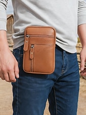 preiswerte Taschen für Herren-Herren-Umhängetasche und Gürteltasche aus echtem Leder – vielseitig einsetzbar, stilvolles Design, strapazierfähig, in verschiedenen Farben erhältlich, für Alltag und Reisen