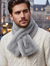 preiswerte Schals für Damen-Unisex-Schal aus Kunstpelz, weiches und warmes Material, vielseitig tragbar, perfekt für Wintermode und als Weihnachtsgeschenk, in verschiedenen Farben erhältlich