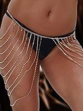 זול חגורה לנשים-חגורת שרשרת רב שכבתית מוזהבת לנשים - אביזר שרשרת מותניים נוטף סקסי למסיבות ראש השנה, תלבושות למועדוני לילה &amp;נשפי מסכות