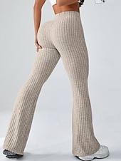 Χαμηλού Κόστους Γιόγκα κολάν &amp; καλσόν-Γυναικεία φωτισμένα κολάν Παντελόνια γυμναστικής Γιόγκα κολάν Έλεγχος κοιλιάς Ψηλή Μέση Αθλητικά Πιλάτες Παντελόνια Φούστες Συμπαγές Χρώμα Μαύρο Καφέ Γκρίζο Αθλητισμός Ρούχα Γυμναστικής