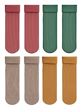 Недорогие Женские носки-Женские утолщенные термоноски - комплект из 4 пар, мягкие и теплые, идеально подходят для зимы, холодной погоды и в качестве подарка на праздники