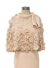voordelige Vloerlengte-Tweedelig Tot de grond Feestjurk Cocktail jurk Bruiloft gast jurk Moeder van de bruid jurk Korte mouw Halve mouw Strakke ronde hals Ronde hals Elegant Formeel Bruiloft gast Familiebijeenkomst Chiffon