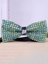 Недорогие Мужские украшения-мужской галстук-бабочка с кристаллами на Рождество, разноцветный, праздничный стиль, с узором из страз и бусин, идеально подходит для праздничных вечеринок и официальных мероприятий