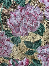  Ａライン フロア丈 ビーズ刺繍 フォーマルドレス 花嫁の母のドレス イブニングドレス オーバースカート付きボールガウン フォーマルドレス エレガント きらびやかな ハーフスリーブ Ｖネック 結婚式 フォーマル サテン スパンコール ととも​​に スリット