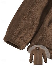 economico giacca sportiva-Per uomo Giacca Invernale Cappotto Teddy Giacca Casual Vacanza Quotidiano Caldo Tasca Autunno Inverno Semplice Moda Classico Collo alla coreana Regolare Nero Blu marino Marrone Cachi Grigio scuro