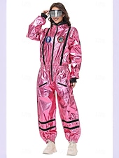 halpa Ammatti ja univormupuvut-Hieno puku Jumpsuit-trikoot Univormu Astronautti Galaxy-tyttö Cosplay-asu Metalli Aikuisten Naisten Halloween Karnevaali Juhla Suoritus Pukeudu