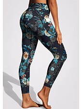 abordables jambières 3d-Femmes leggings de pilates Pantalons de fitness Leggings décontractés Poches Droit de timbre Patchwork Pilates Salle de sport Entraînement en salle Pantalons Collants Leggings Bloc de Couleur Floral