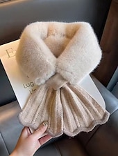 preiswerte Schals für Damen-Weihnachtsschal aus Kunstpelz für Damen – weich und kuschelig, in verschiedenen Farben erhältlich, stilvolles Winteraccessoire für Weihnachtsfeiern, Veranstaltungen im Freien und kaltes Wetter