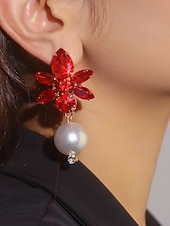 Недорогие Свадьба ACC-женские серьги-подвески из кристаллов и жемчуга — гламурные эффектные серьги-подвески со стразами для вечеринок, свадеб или вечерних мероприятий