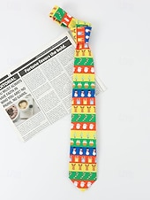 preiswerte Krawatten &amp;amp; Fliegen für Herren-Weihnachtskrawatte für Herren aus Polyester mit Weihnachtsmann-, Schneemann- und weihnachtlichen Motiven – festliche, verstellbare Fliege für Weihnachtsfeiern und festliche Anlässe