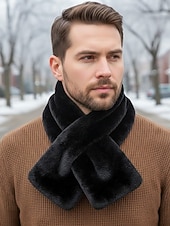 preiswerte Schals für Damen-Unisex-Schal aus Kunstpelz, weiches und warmes Material, vielseitig tragbar, perfekt für Wintermode und als Weihnachtsgeschenk, in verschiedenen Farben erhältlich