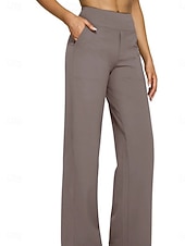 economico Pantaloni a gamba dritta-Per donna Pantaloni Chinos Pantaloni Estivi Pantaloni casual Moda Streetwear Lavoro Lunghezza intera Vita Alta Semplice Tasca Comodità Leggero Morbido Micro-elastico All'aperto Streetwear Ferie