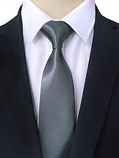 levne Vánoční doplňky-Pánská vánoční saténová kravata, dostupná v několika barvách, ideální pro sváteční večírky a zvláštní příležitosti, polyesterový materiál