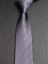 abordables Cravates et nœuds papillon pour hommes-Cravate de Noël en soie pour homme – matière polyester, motif rayé, disponible en plusieurs couleurs – idéale pour les fêtes de fin d'année, les événements formels et les tenues professionnelles.