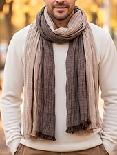 halpa Miesten solmiot ja rusetit-miesten puuvillainen pellavahuivi – pehmeää ja kevyttä materiaalia, saatavilla useissa väreissä – ihanteellinen arkeen ja ulkoiluun