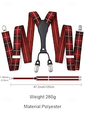 Недорогие Свадьба ACC-мужские рождественские подтяжки – эластичная ткань с разнообразными узорами, регулируемые и стильные, идеально подходят для праздничных вечеринок и официальных мероприятий