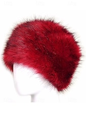 levne Dámské klobouky-Dámská vánoční čepice z umělé kožešiny - měkká a teplá, více barevných variant, perfektní sváteční doplněk na zimu, stylová a útulná pokrývka hlavy na vánoční večírky a venkovní akce