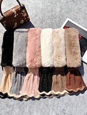 preiswerte Schals für Damen-Weihnachtsschal aus Kunstpelz für Damen – weich und kuschelig, in verschiedenen Farben erhältlich, stilvolles Winteraccessoire für Weihnachtsfeiern, Veranstaltungen im Freien und kaltes Wetter