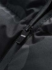 baratos Colete de Puffer Masculino-Homens Colete puffer Colete Gilet Férias Diário Encontro Moda Casual Outono &amp; inverno Bolsos Poliéster Manter Quente Confortável Côr Camuflagem Zíper Colarinho Chinês Normal Preto Verde Tropa Cinzento