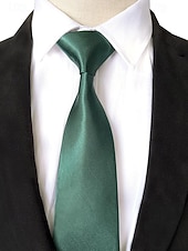 levne Vánoční doplňky-Pánská vánoční saténová kravata, dostupná v několika barvách, ideální pro sváteční večírky a zvláštní příležitosti, polyesterový materiál