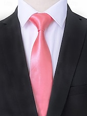 levne Vánoční doplňky-Pánská vánoční saténová kravata, dostupná v několika barvách, ideální pro sváteční večírky a zvláštní příležitosti, polyesterový materiál