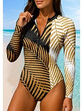 Χαμηλού Κόστους Rash Guards One Pieces-Γυναικεία Μαγιό γιλέκο Άνθινο UPF50+ Γρήγορο Στέγνωμα Ελαφρύ Μακρυμάνικο Κορμάκι Μπλούζα για κολύμβηση Σέρφινγκ Παραλία Θαλάσσια Σπορ Καλοκαίρι