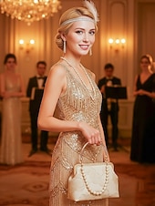 abordables Pochettes et sacs à main de soirée-Pochette élégante pour femme avec anse en nacre - motif floral brodé et finitions dorées, disponible en plusieurs couleurs, idéale pour les mariages, les fêtes et les occasions formelles.