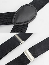 billiga Bröllop ACC-Herrset med hängslen och fluga i polyester, flera färger, perfekt för jul och formella evenemang