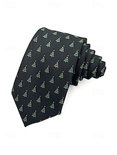 זול עניבות ועניבות פרפר לגברים-עניבות חג המולד לגברים, דוגמאות חגיגיות, משבצות אדומות וירוקות, פתיתי שלג, מוכנות למתנה, עיצובים רבים למסיבות חג המולד וללבוש משרדי