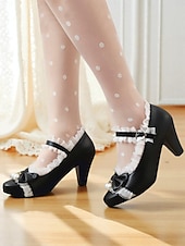 preiswerte Retro-Stil der 1950er Jahre-Rote Mary-Jane-Pumps für Damen mit Schleife und Perlenverzierung – eleganter Lolita-Stil der 1950er Jahre, perfekt für Weihnachtsfeiern, formelle Anlässe und besondere Gelegenheiten.