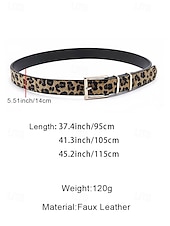 preiswerte Damengürtel-Damengürtel mit Leopardenmuster – modisches Kunstleder, verschiedene Farben erhältlich, perfekt für Urlaubsoutfits und Freizeitkleidung