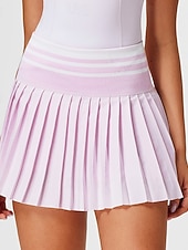  Per donna Tinta unita Gonna casual Gonne da tennis Pantaloncini da tennis Gonne a pieghe Asciugatura Rapida Elastico Traspirante Tennis Corsa Atletico Pantaloni Bianco Giallo Rosa Abbigliamento da